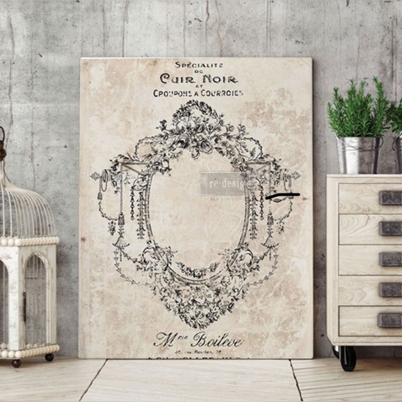 Redesign Decor Transfer ~ ANTIQUE IMPRINT ~ Rare ~ (Retired design) 24” x 34” - Picture 2 of 5